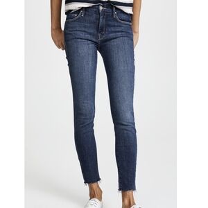 MOTHER The Look Ankle Fray Skinny Jeans